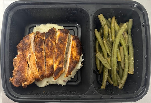 Blackened Chicken with Red Potatoes and Green Beans