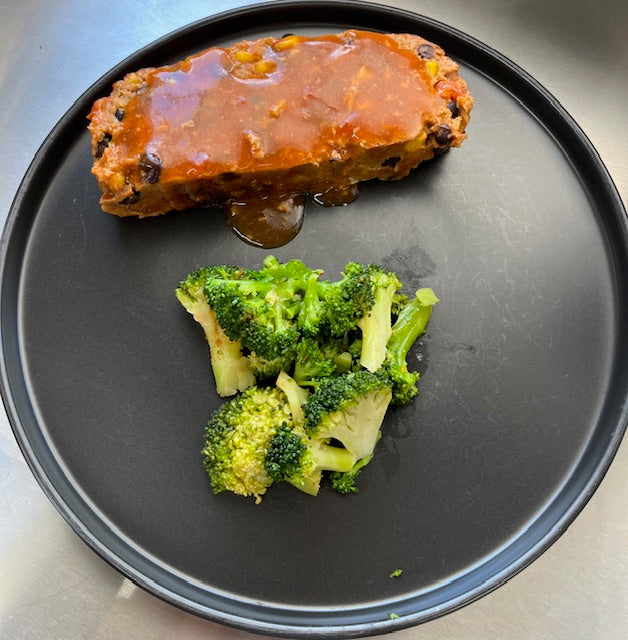 Mexican Meatloaf with ground Turkey and Broccoli